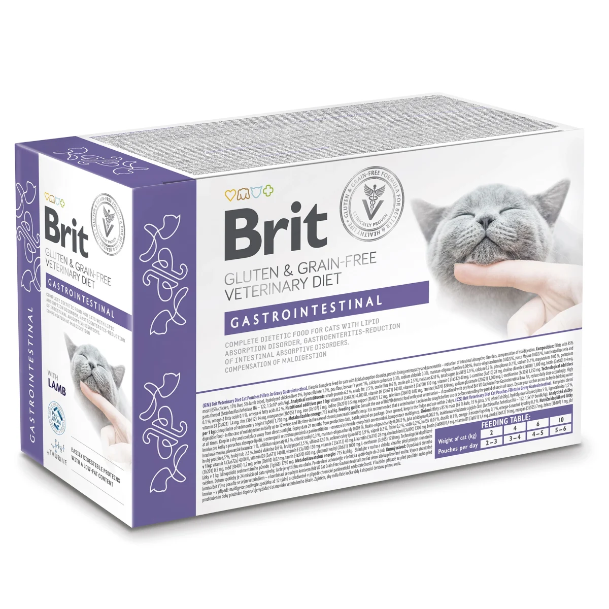 Brit Gluten & Grain-Free Veterinary Diet Gastrointestinal Cat Pouch 12x85 g