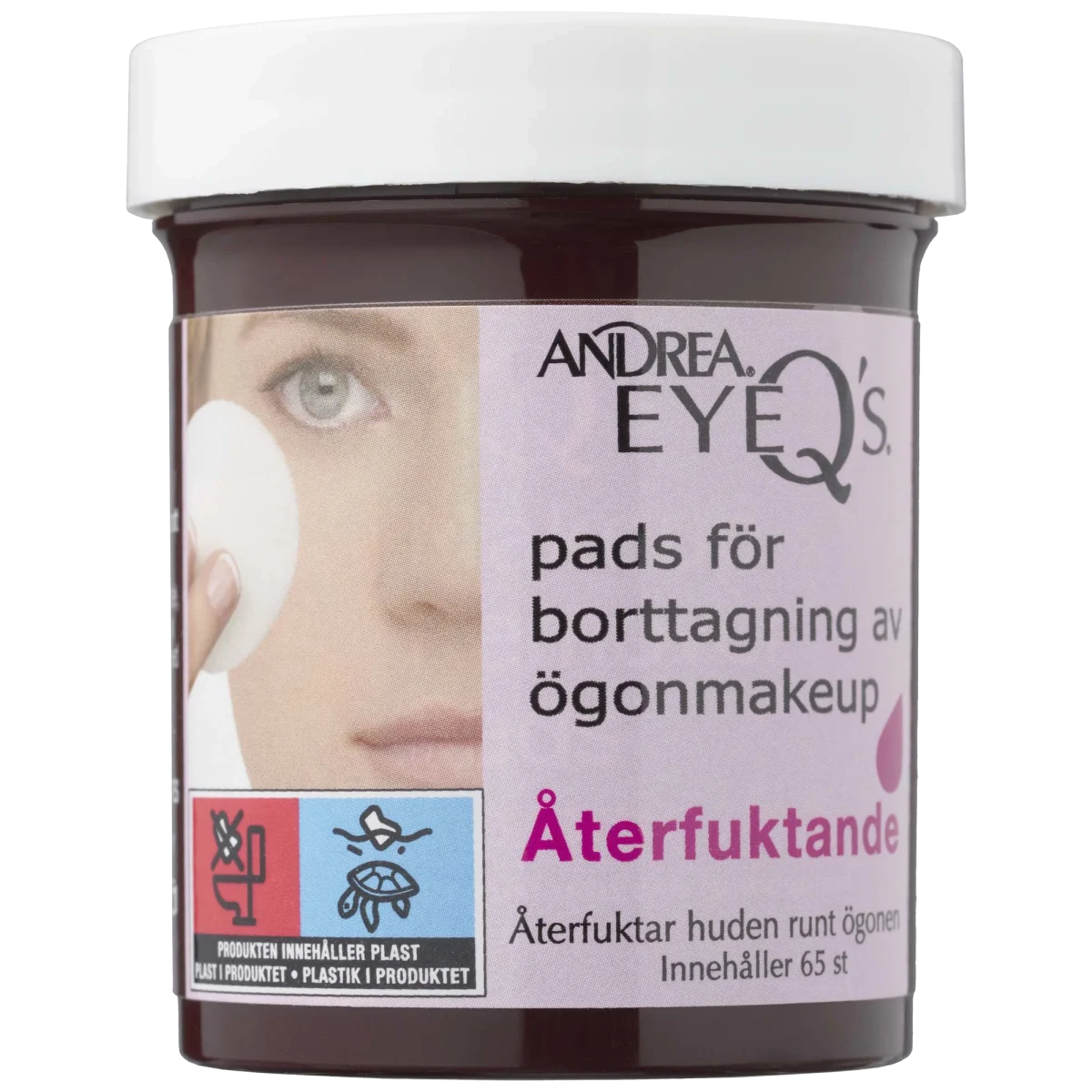 Andrea Eye Q's Moisturizing Eye MakeUp Remover Pads 65 st