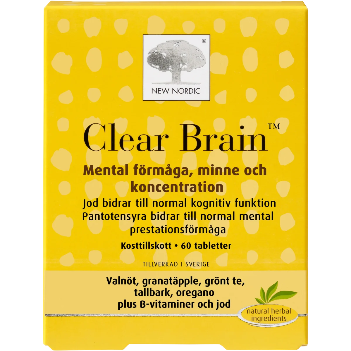 New Nordic Clear Brain 60 st