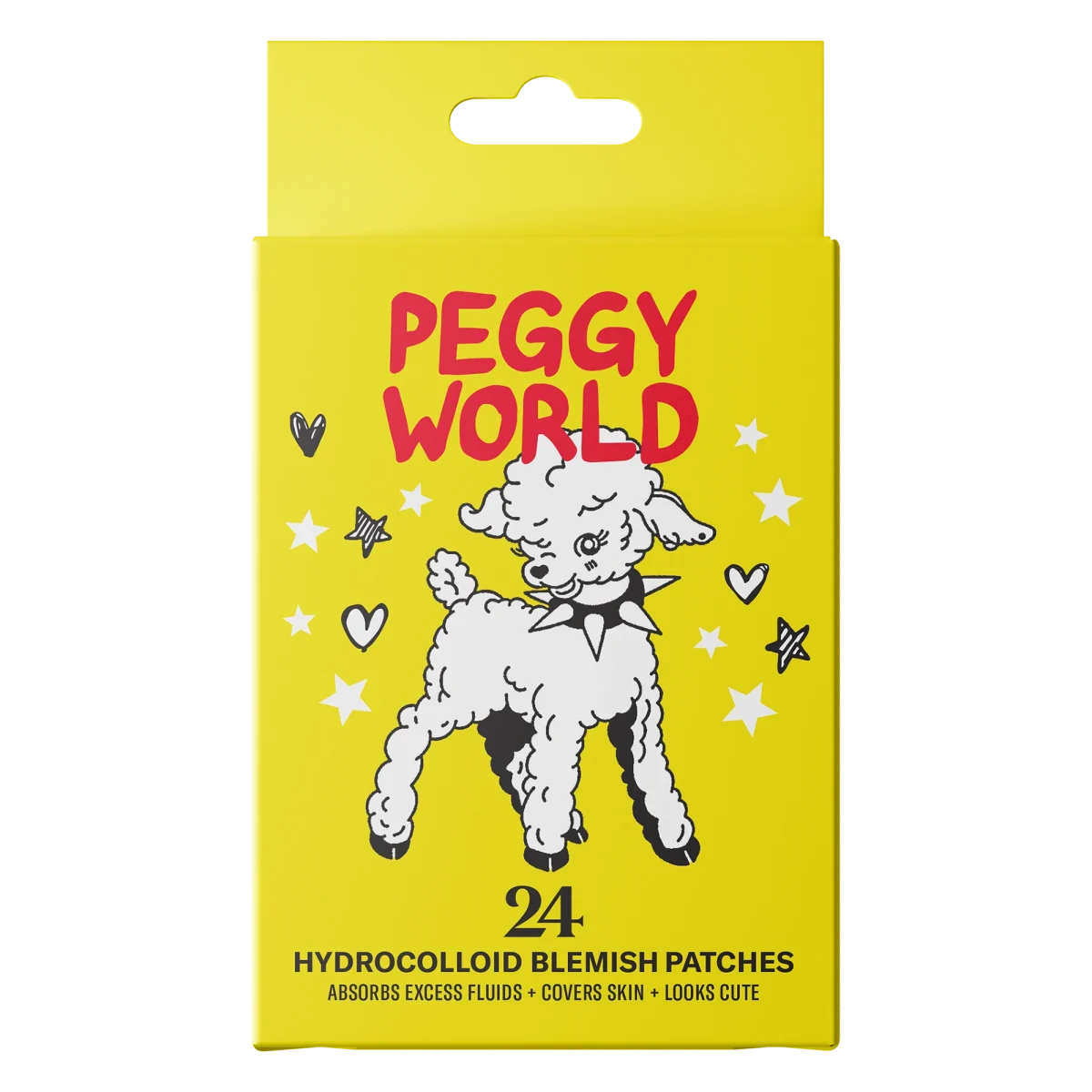 Peggy World Blemish Patches Hearts and Stars Yellow 24 st