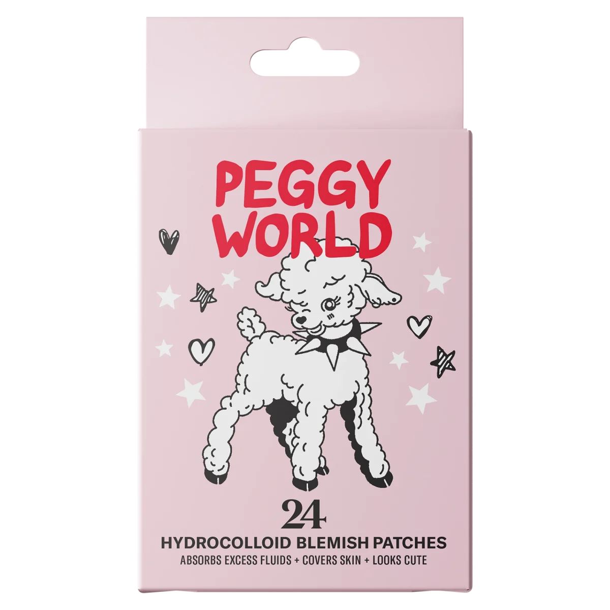 Peggy World Blemish Patches Hearts and Stars Pink 24 st
