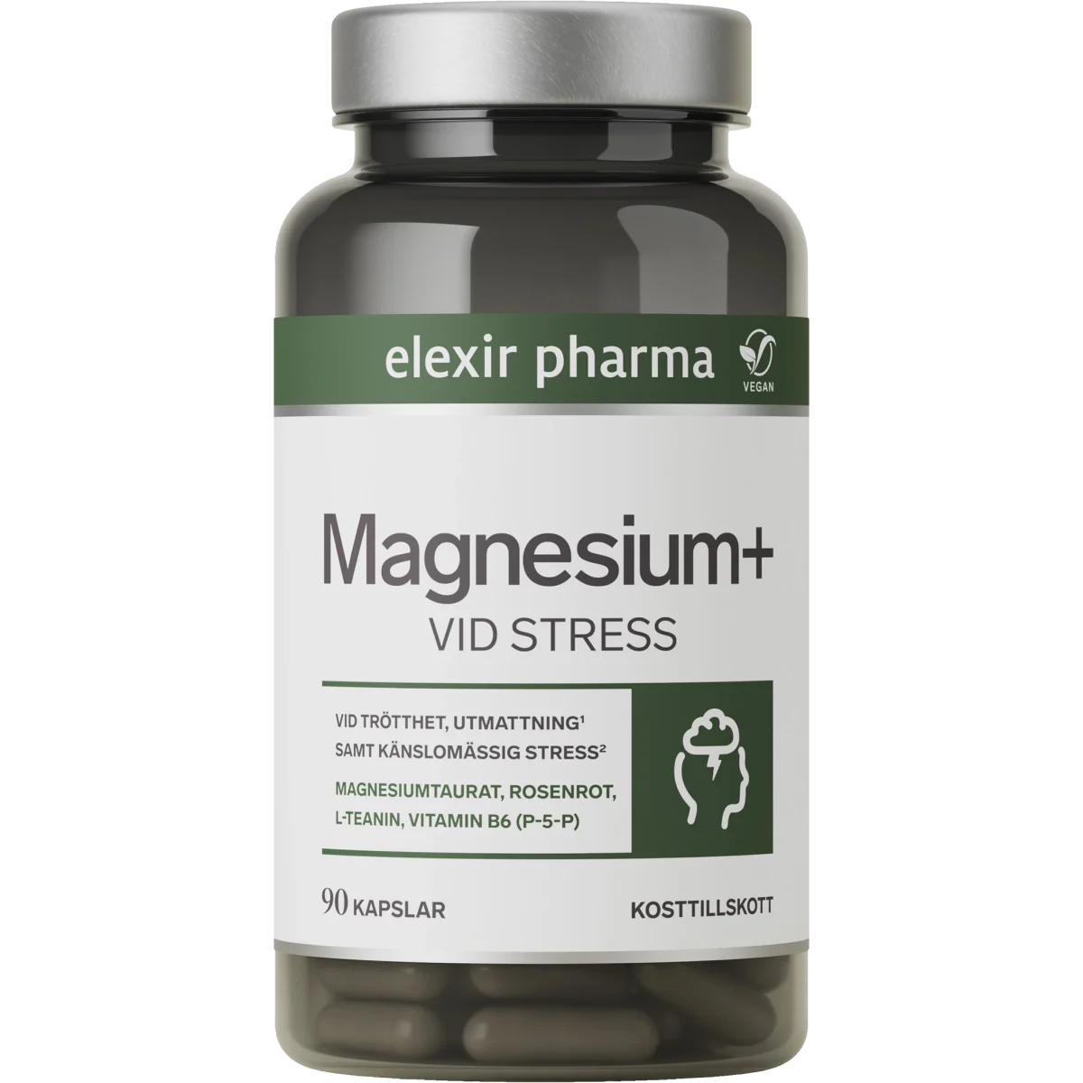 Elexir Pharma Magnesium+ Vid stresss 90 kapslar
