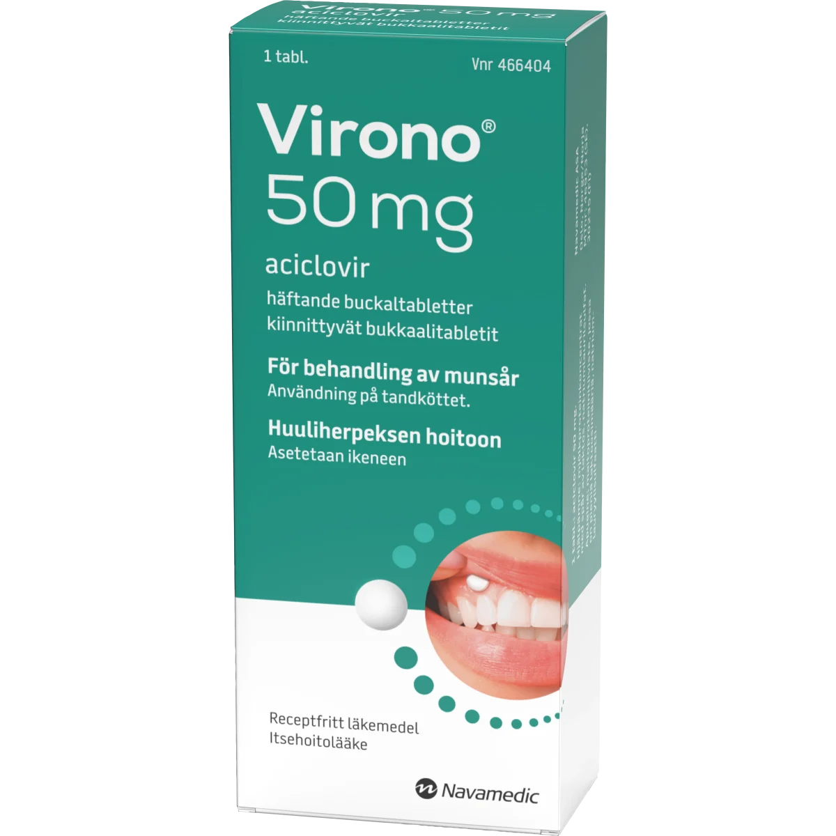 Virono Buckaltablett Häftande 50mg 1 st