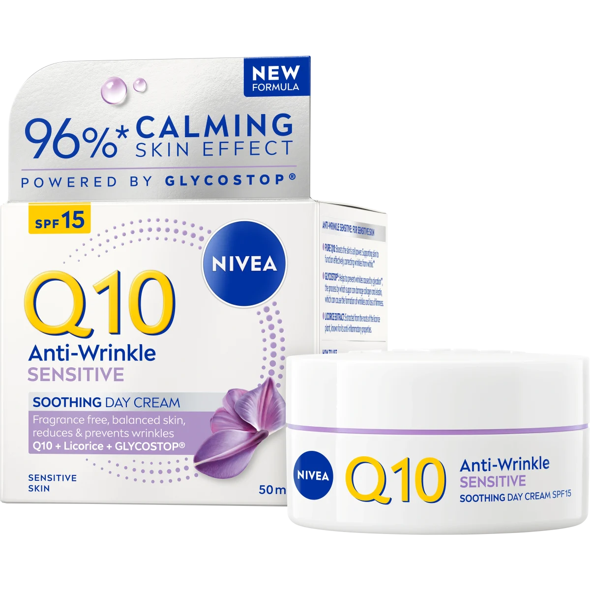 NIVEA Q10 Anti-Wrinkle Sensitive Soothing Day Cream 50 ml