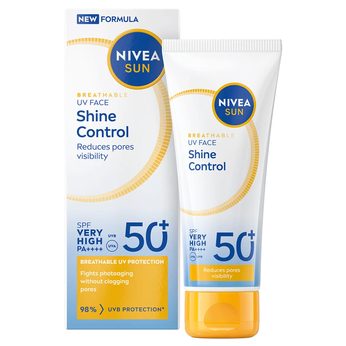 NIVEA Sun UV Face Shine Control Cream SPF 50+, 40 ml