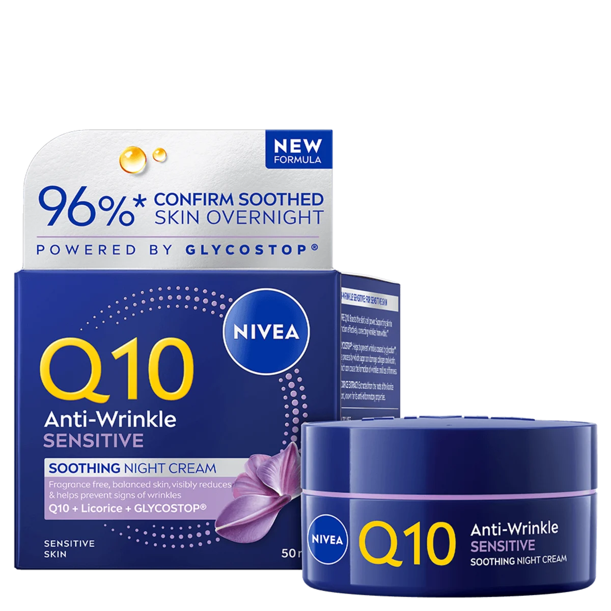 NIVEA Q10 Anti-Wrinkle Sensitive Soothing Night Cream 50 ml