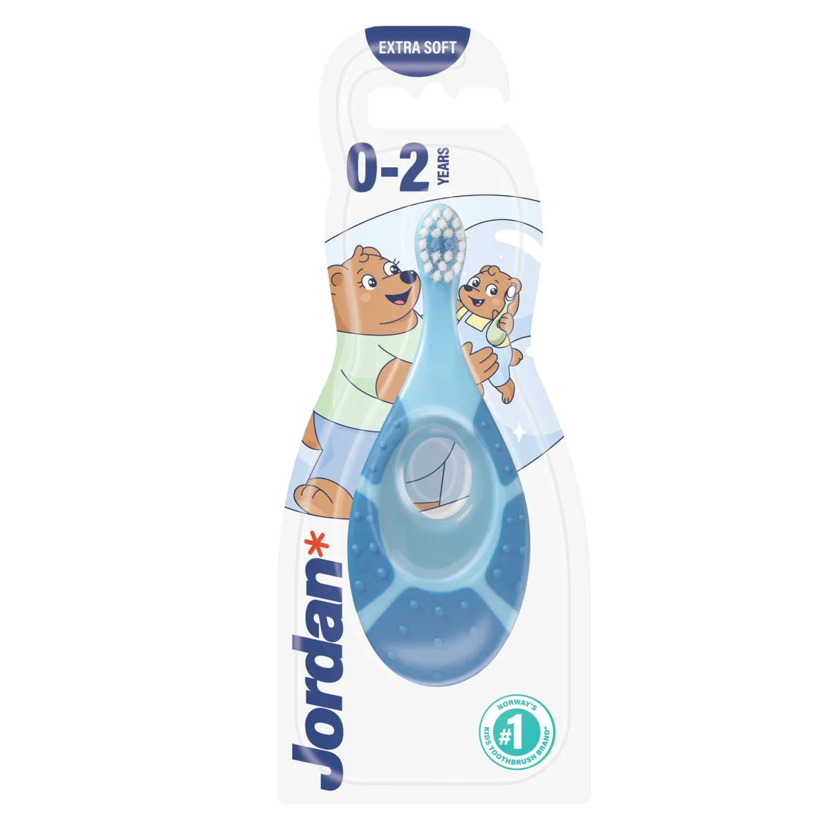 Jordan Step by Step tandborste 0-2 år, blandade färger