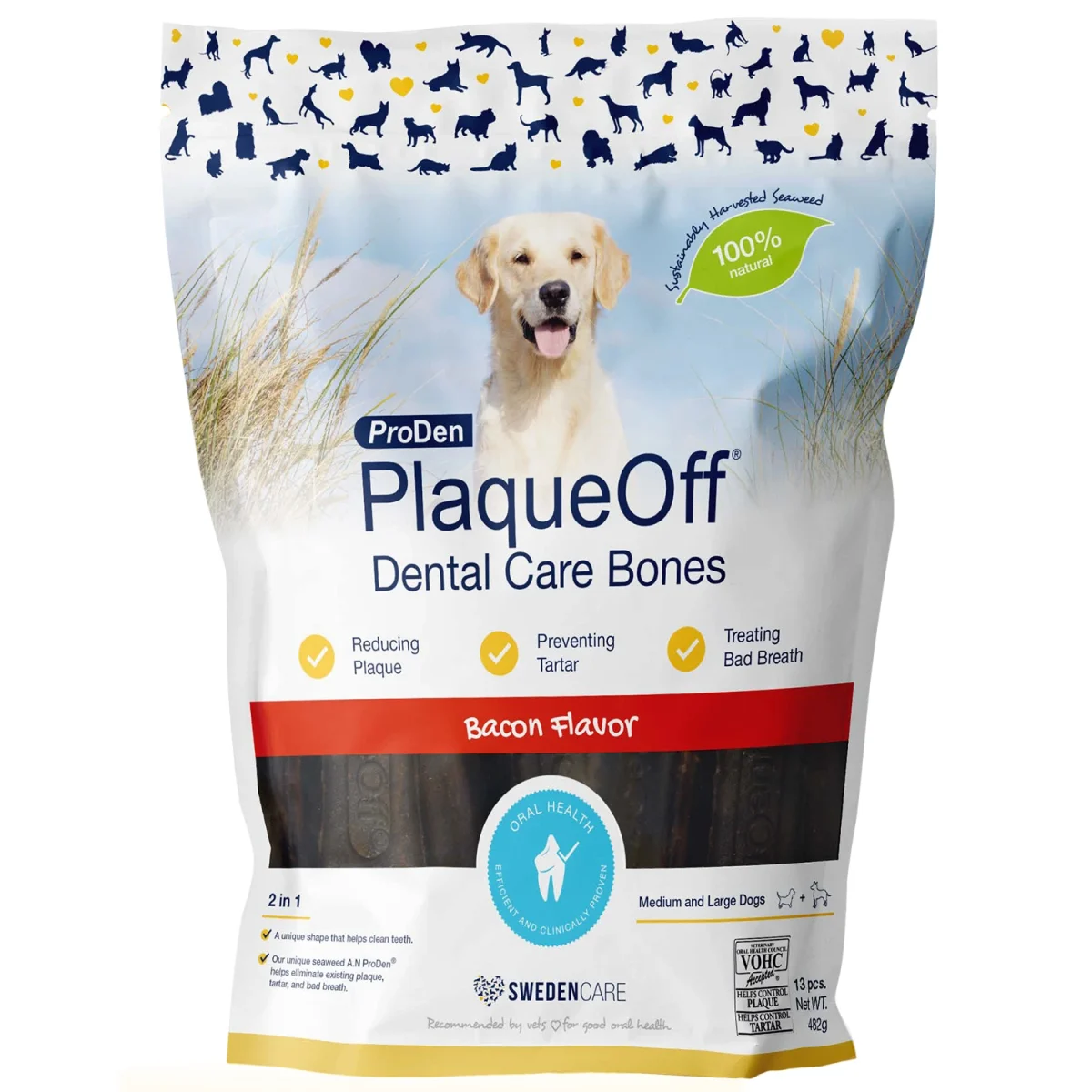 ProDen PlaqueOff® Dental Bones Bacon 484 g