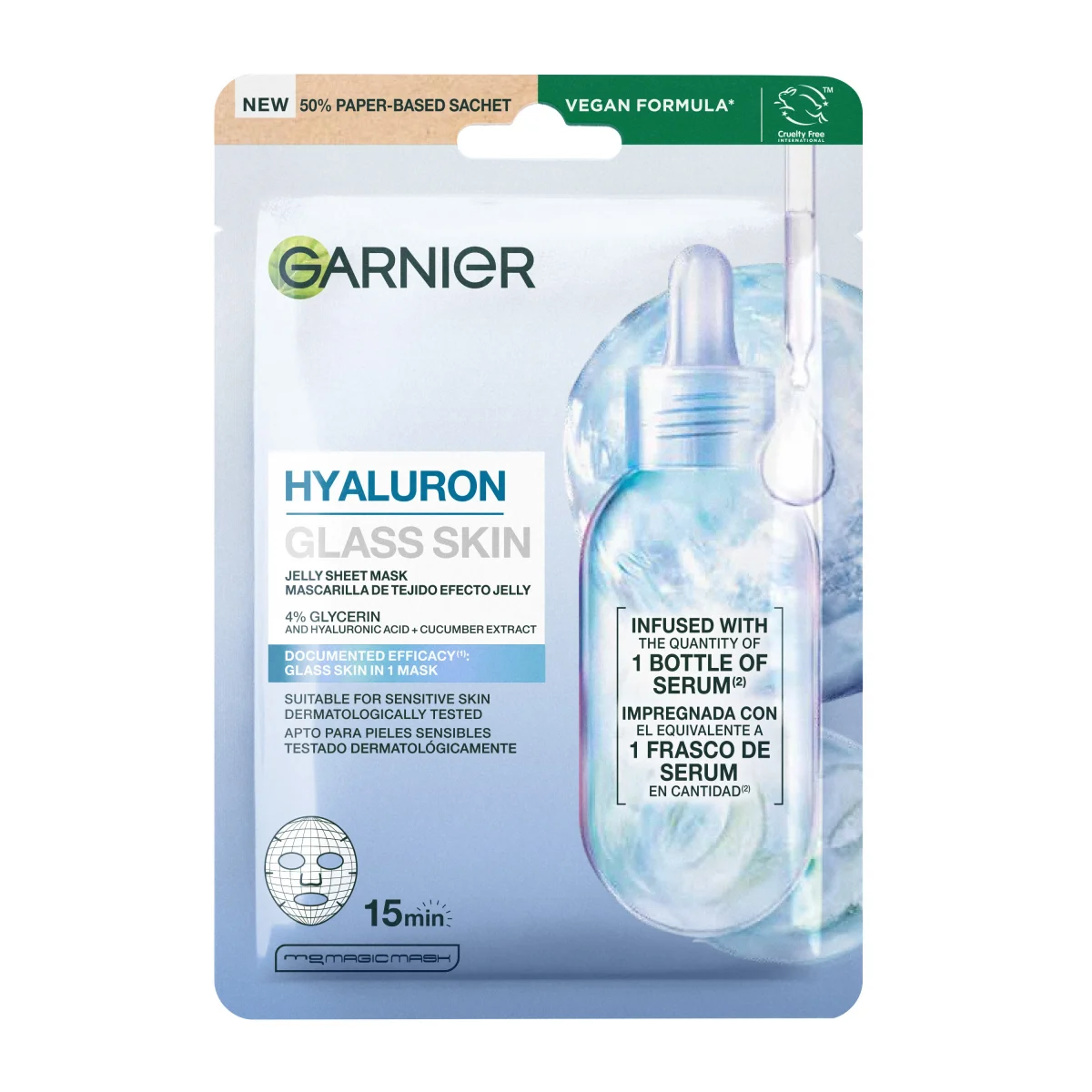 Garnier Hyaluron Glass Skin Jelly Sheet Mask 27 g