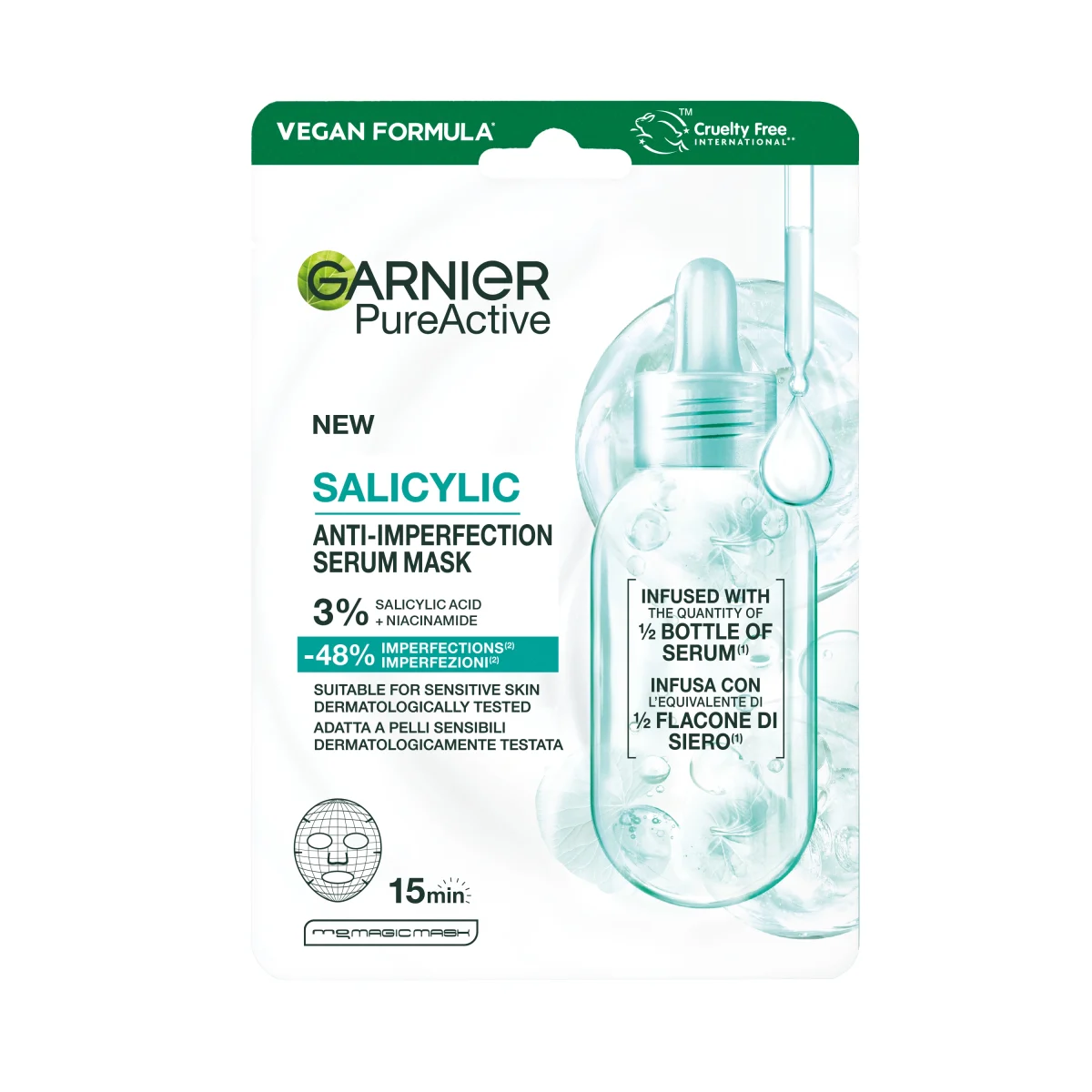 Garnier Pure Active Salicylic Anti-Imperfection Serum mask 28 g