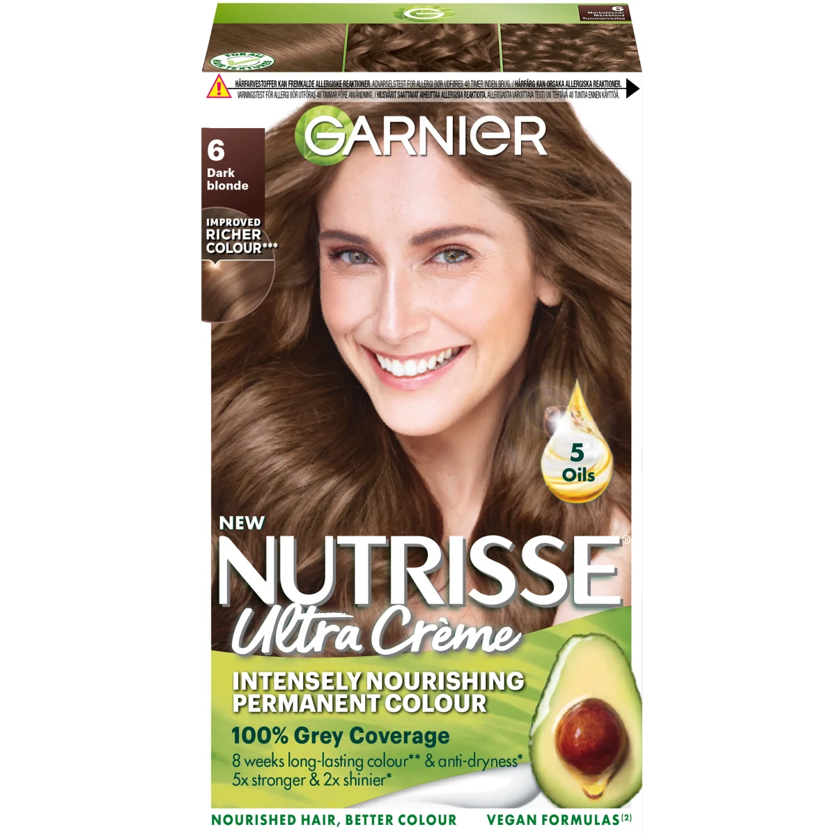 Garnier Nutrisse Ultra Color Permanent Hårfärg 1 pack 6 Dark Blonde