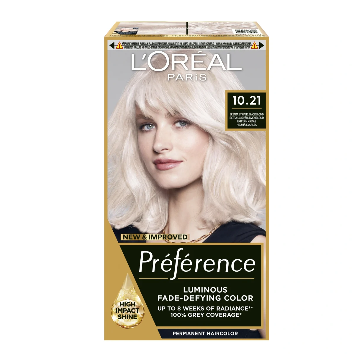 L'Oréal Paris Préférence Permanent Hårfärg 10.21 Stockholm 1 pack