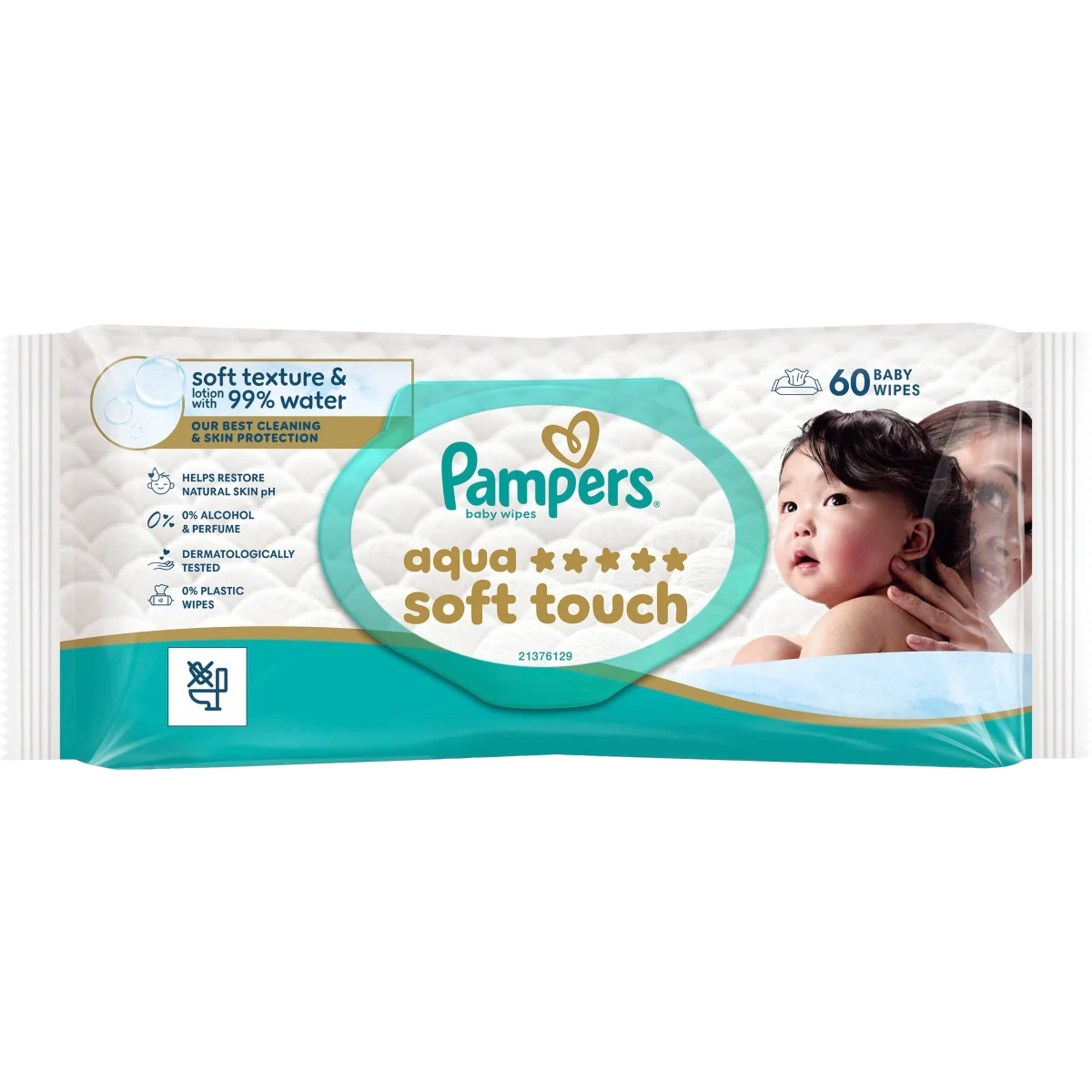 Pampers Aqua Soft Touch Wipes 60 st