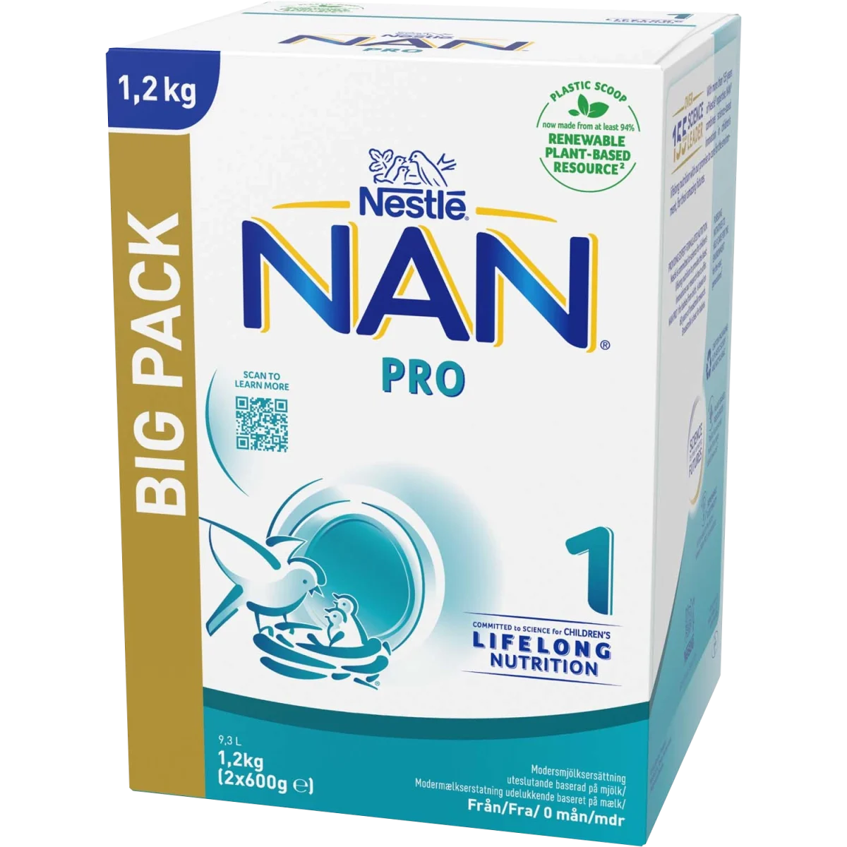 NAN PRO 1 Mjölkersättning Big Pack 1,2 kg