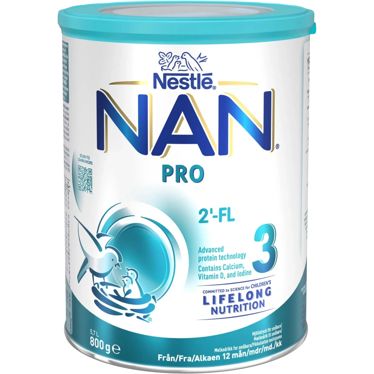 NAN PRO 3 Mjölkersättning 800 g