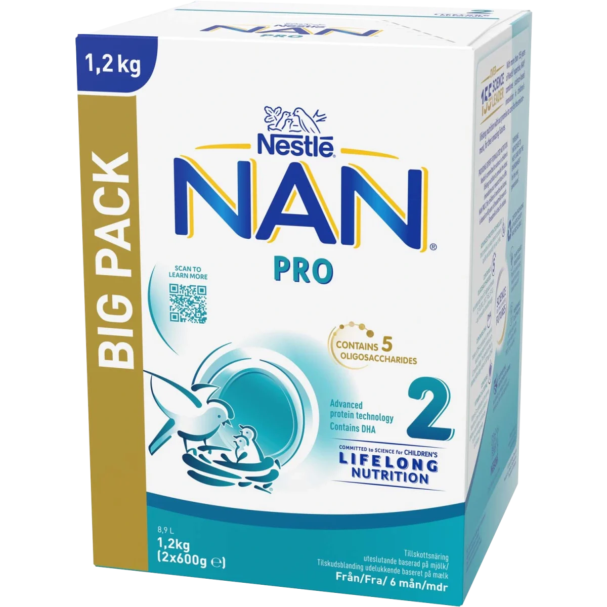 NAN PRO 2 Mjölkersättning Big Pack 1,2 kg
