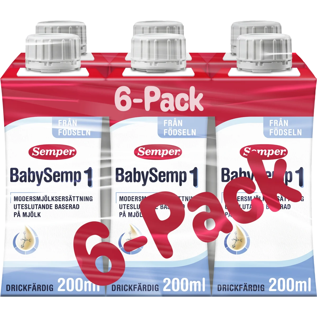 Semper BabySemp 1 Drickfärdig modersmjölksersättning 6x200ml