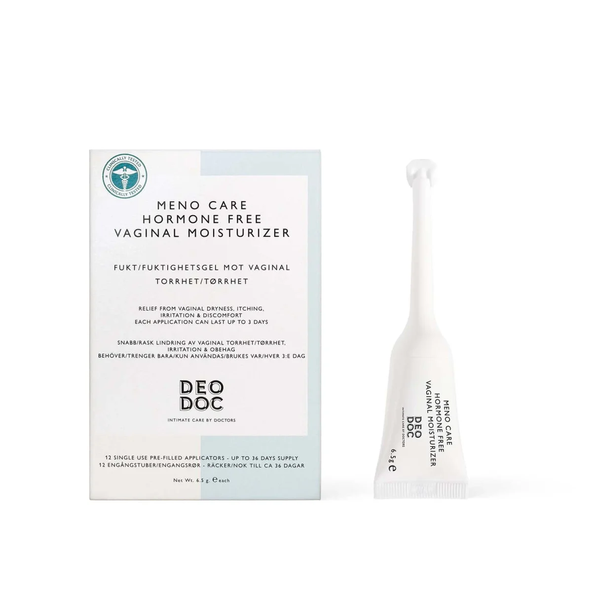 DeoDoc Meno Care Hormone Free Vaginal Moisturizer 78 g, 12 st