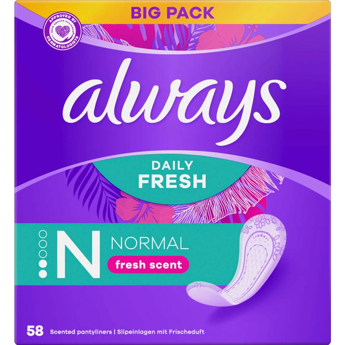 Always Fresh Normal Liner BigPack 58 st