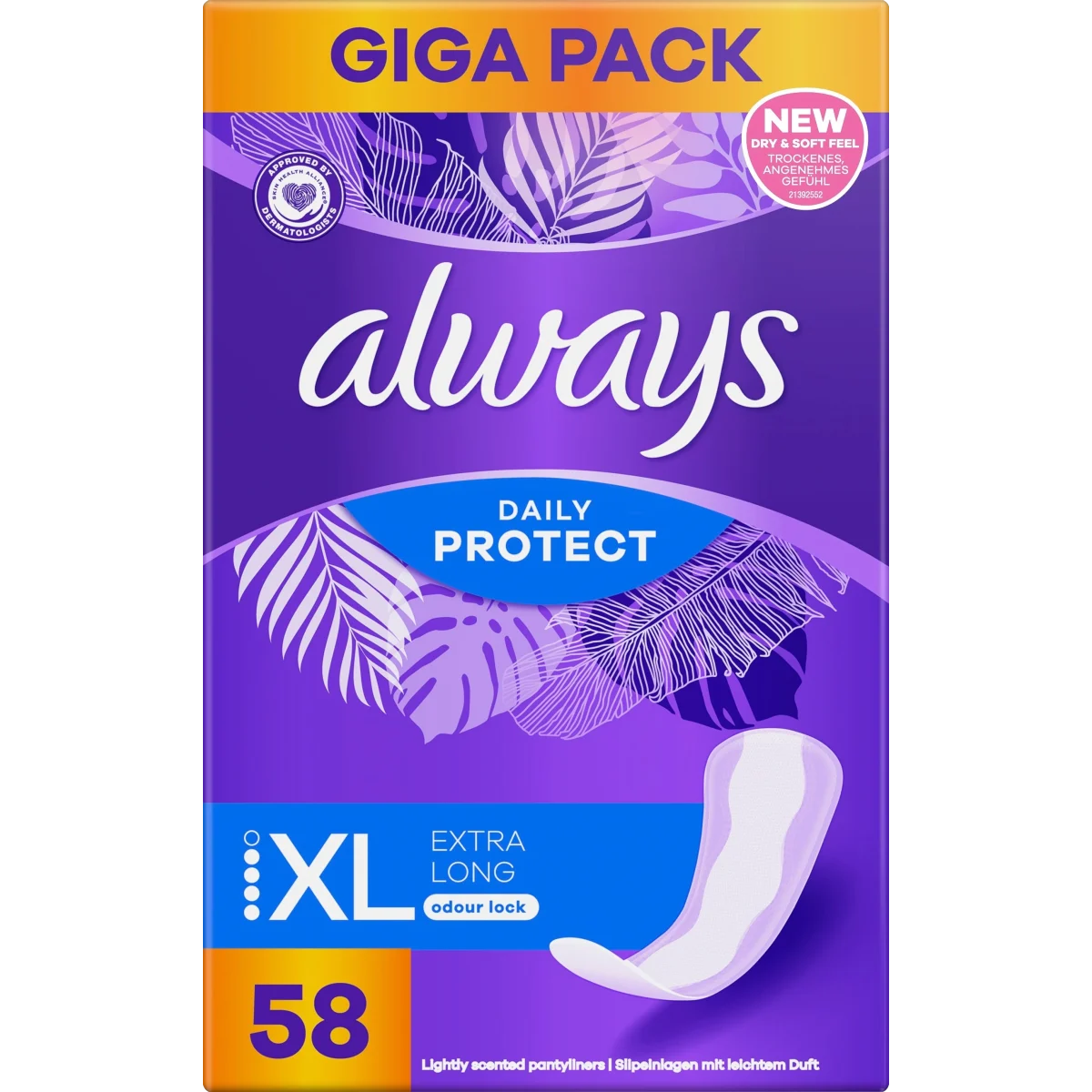 Always Extra Long Liner GigaPack 58 st