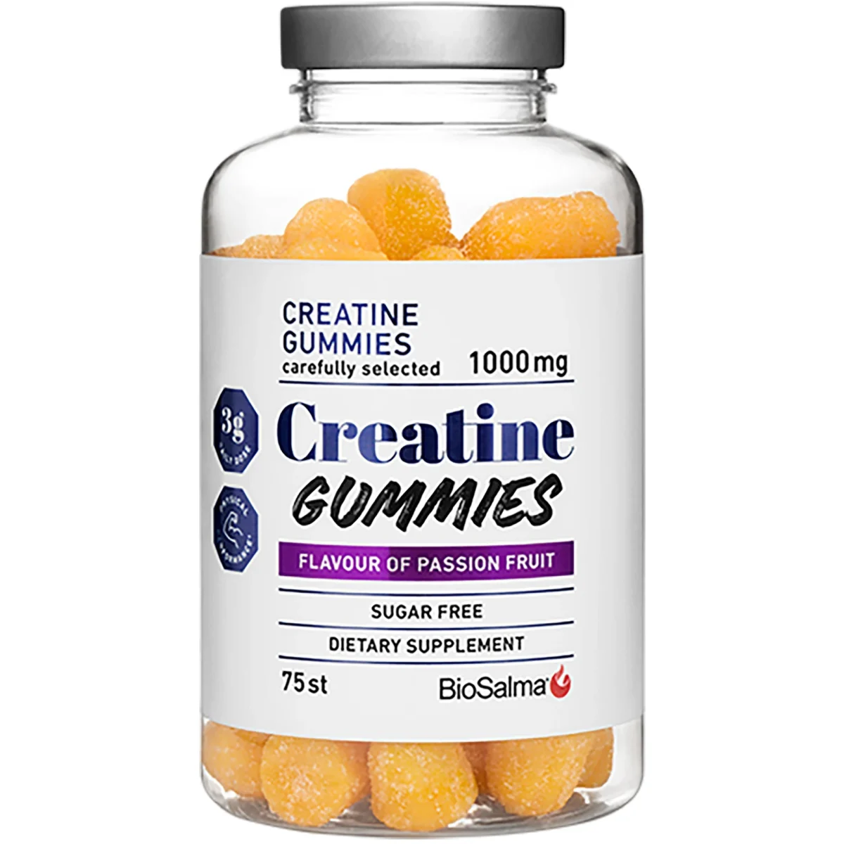 BioSalma Creatine Gummies 1000mg Passion Fruit 75 st
