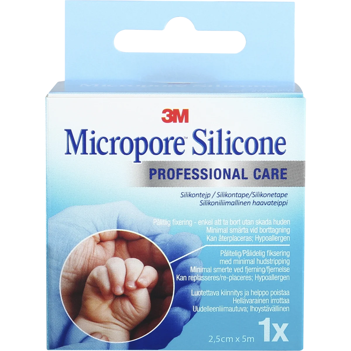 Micropore Silicon Tape 2,5cm x 5m 1 st