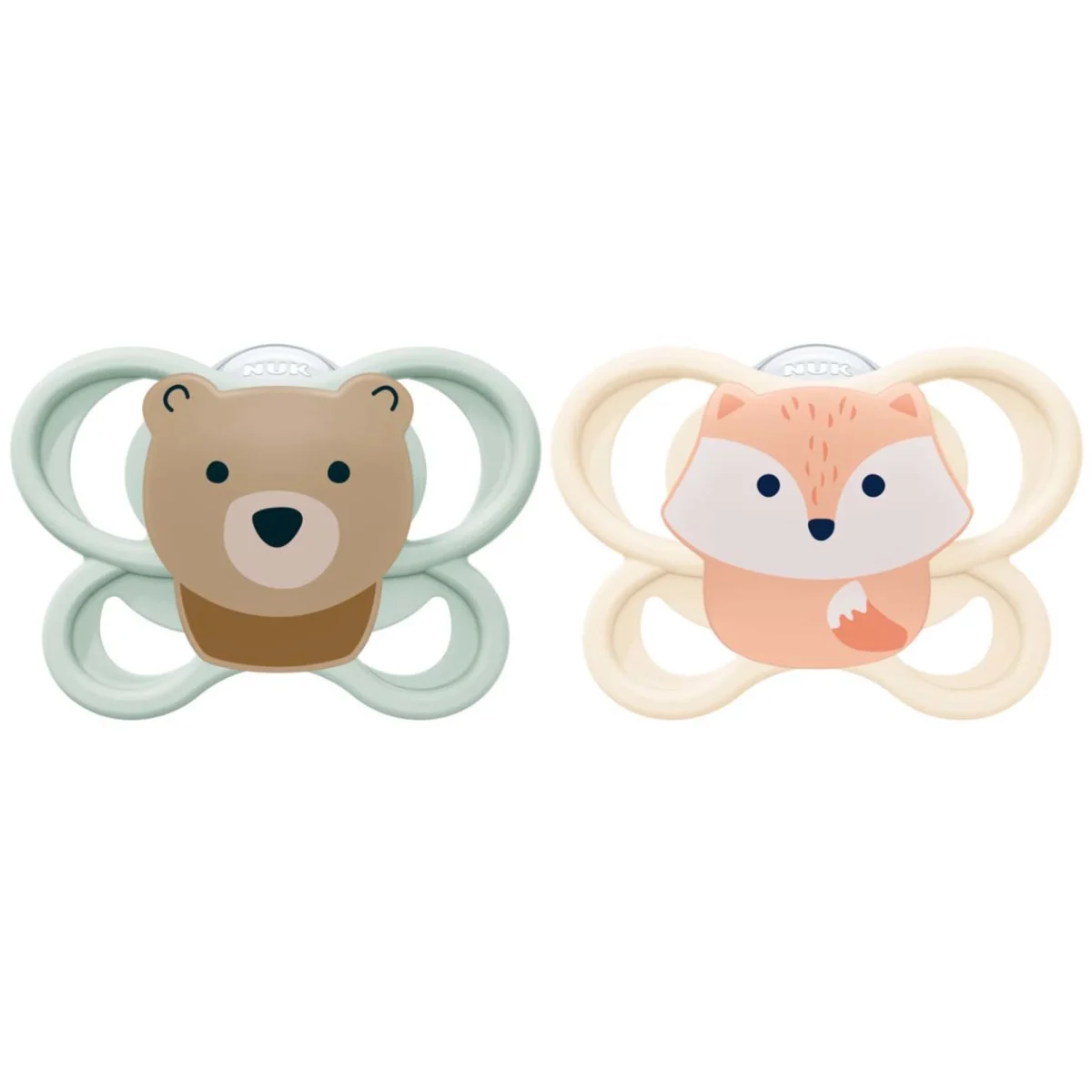 NUK Perfect Match Air Napp 0-2 mån Fox/Bear 2 st
