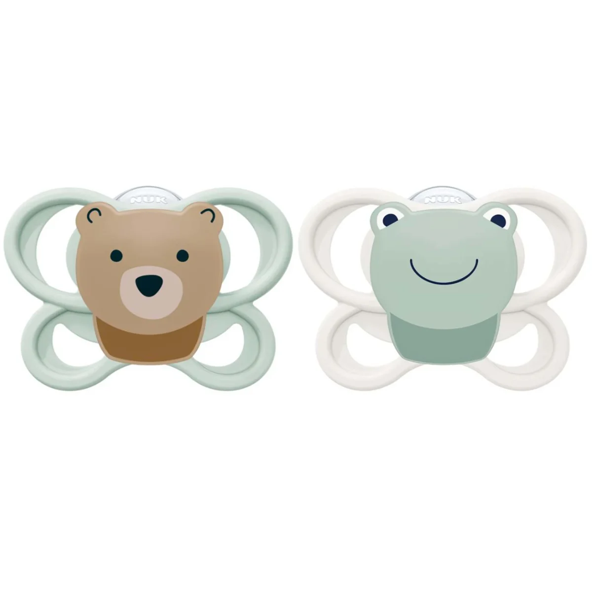 NUK Perfect Match Air Napp 0-6 mån Bear/Frog 2 st