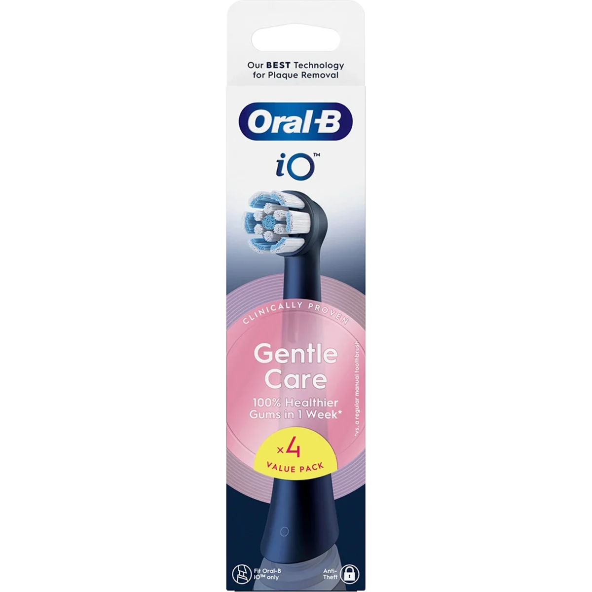 Oral-B iO Gentle Care Tandborsthuvuden Svart 4 st