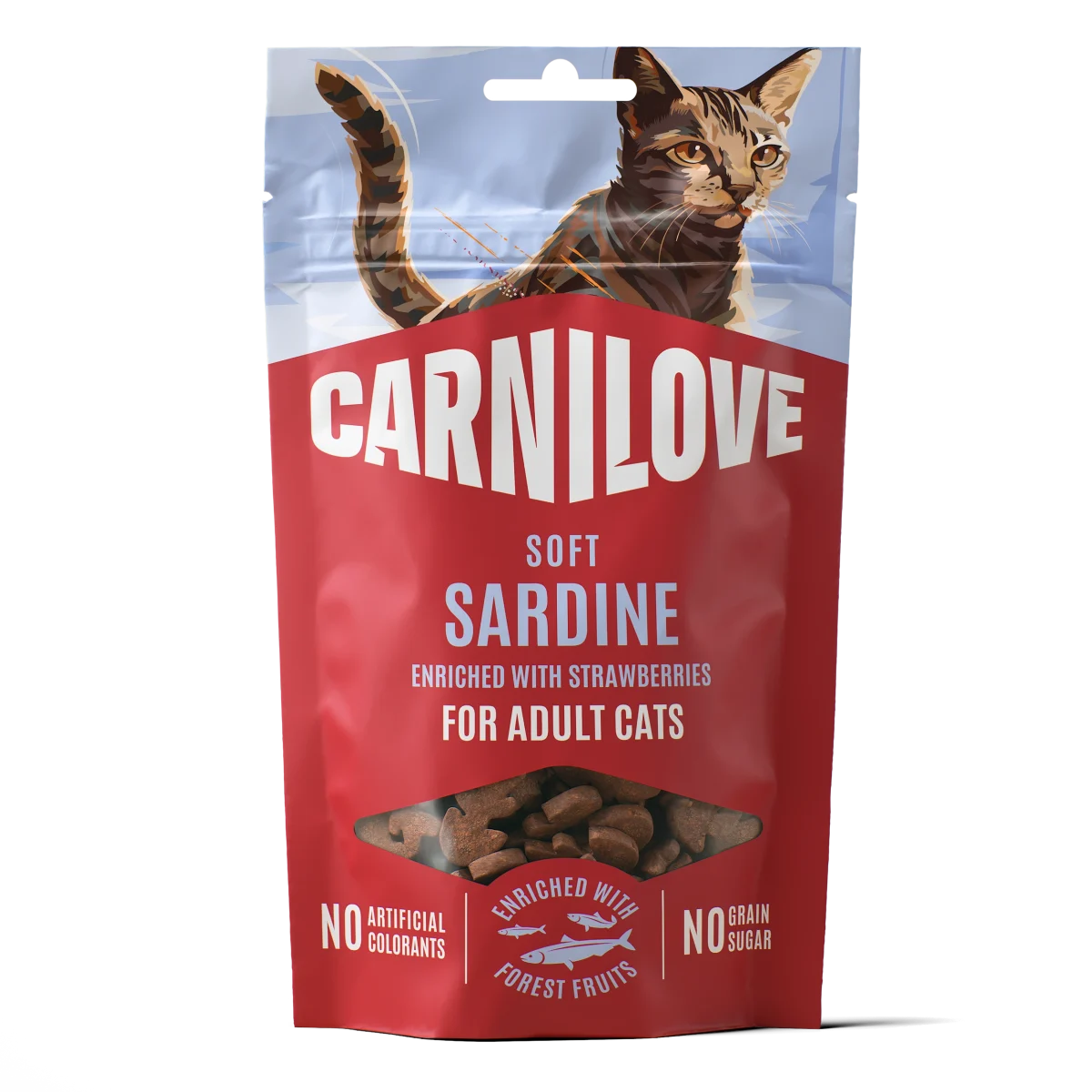 Carnilove Cat Soft Snack Sardine enriched with Strawberry 50 g