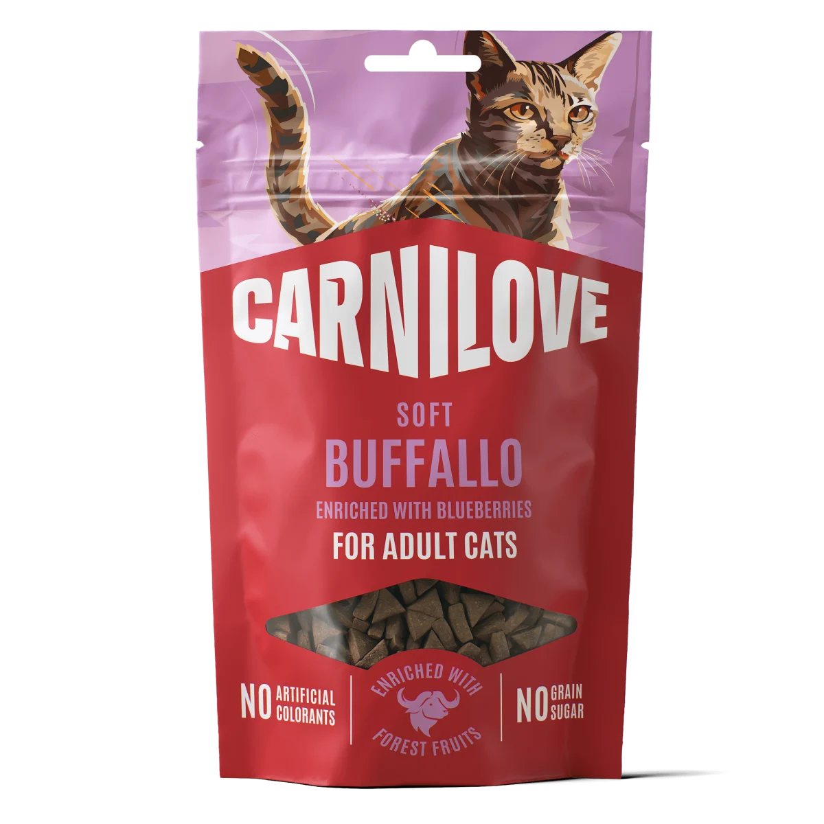 Carnilove Cat Soft Snack Buffalo enriched with Blueberries 50 g