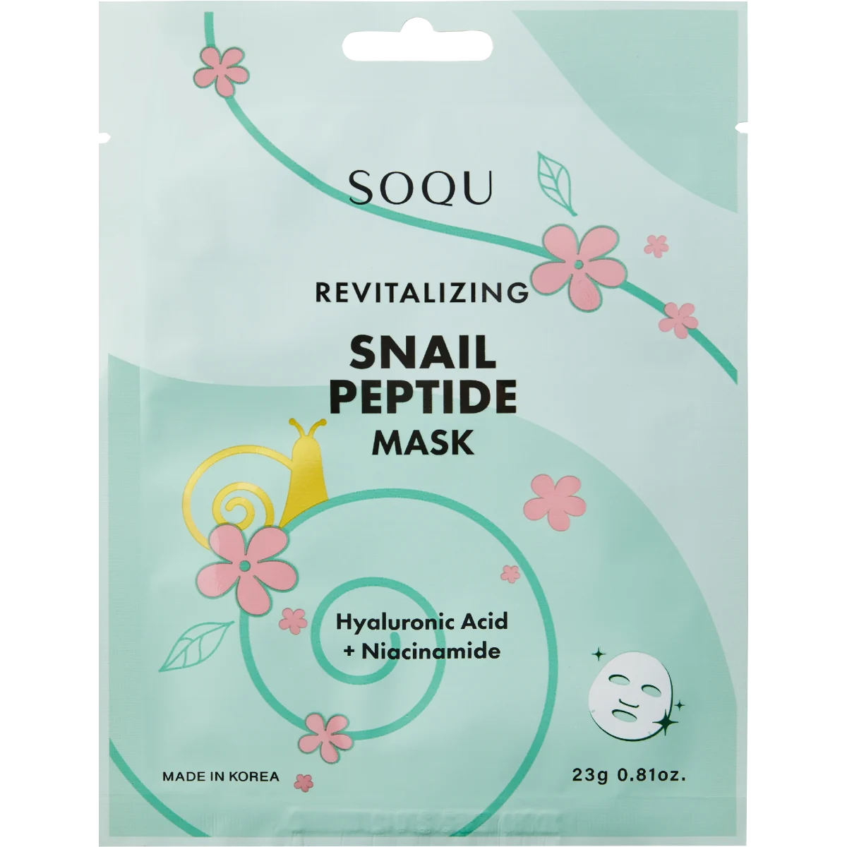 SOQU Snail Peptide Sheet Mask 1-pack