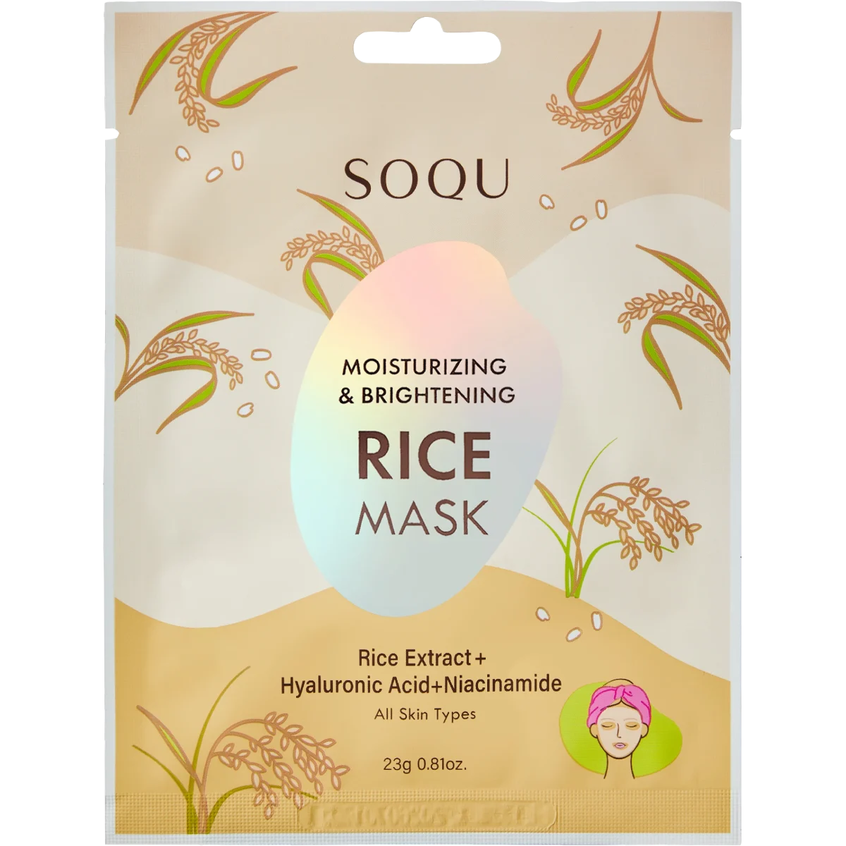 SOQU Rice Sheet Mask 1-pack
