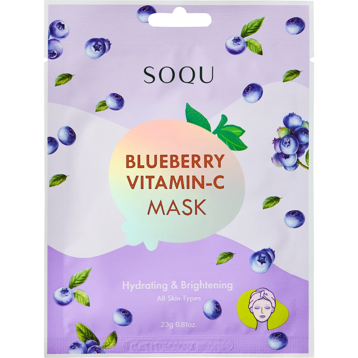SOQU Blueberry Vitamin C Sheet Mask 1-pack