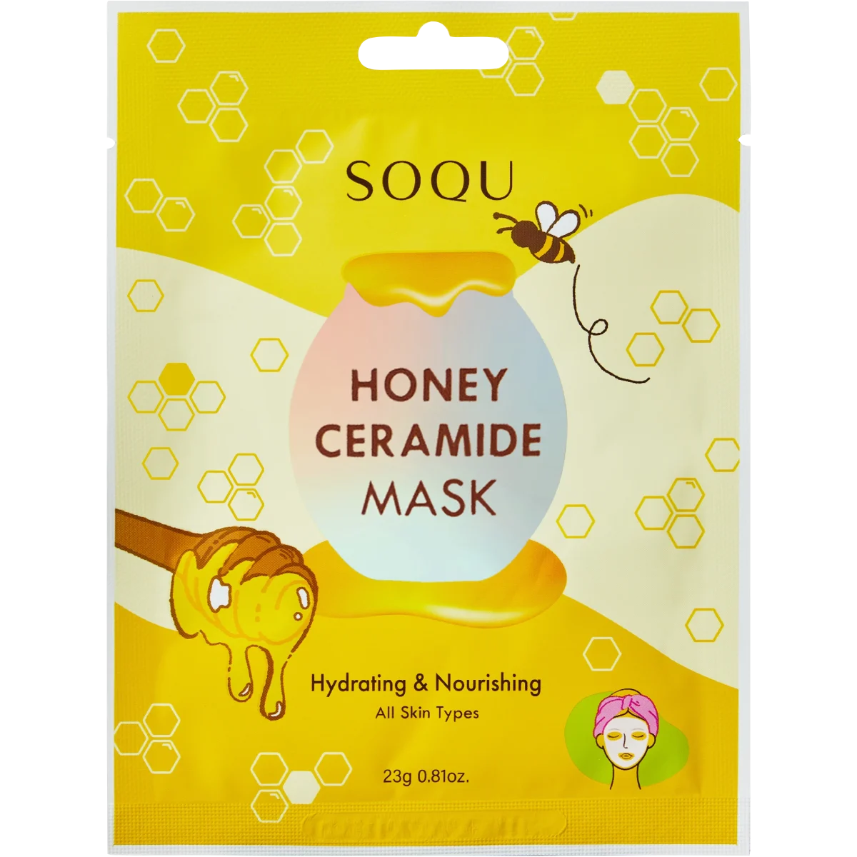 SOQU Honey Ceramide Sheet Mask 1-pack