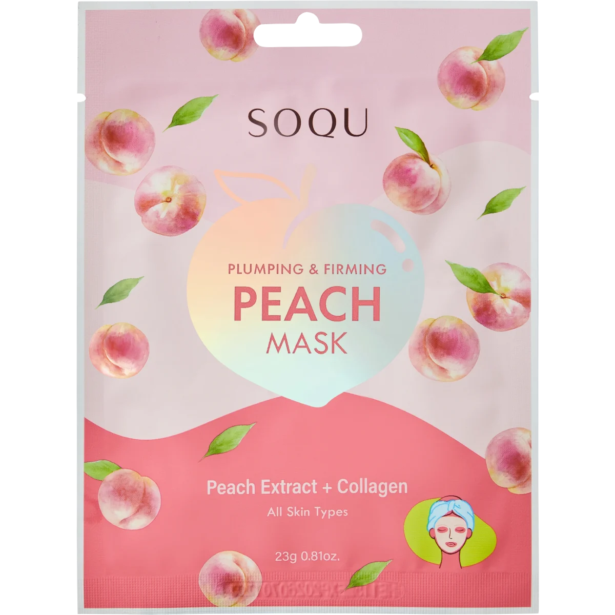 SOQU Peach Sheet Mask 1-pack