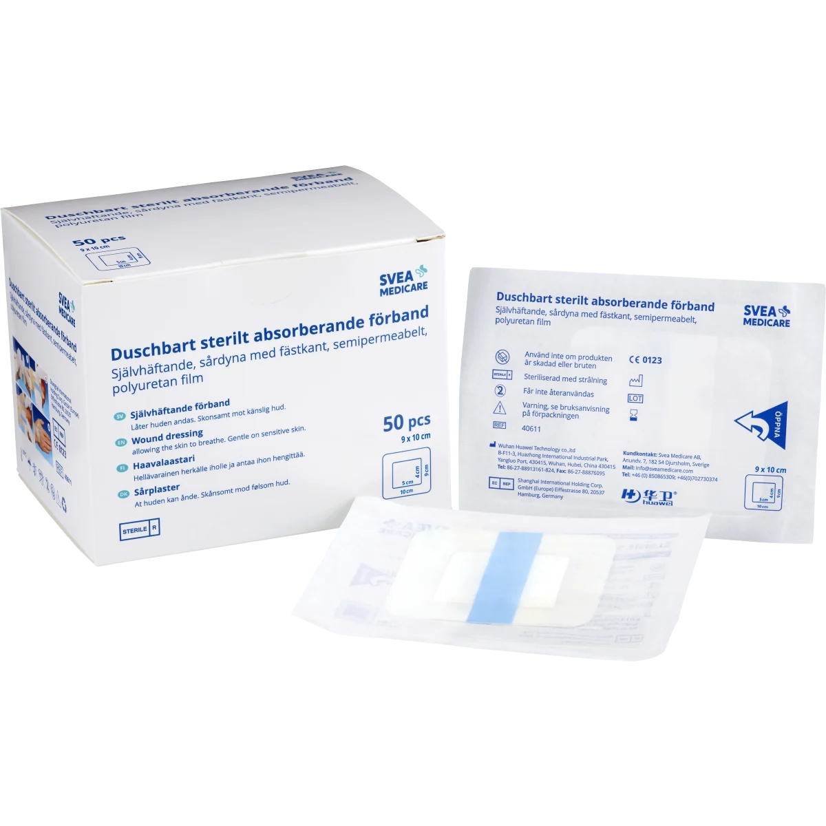Svea Medicare Duschbart Sterilt Snabbförband 9x10 cm 50 st