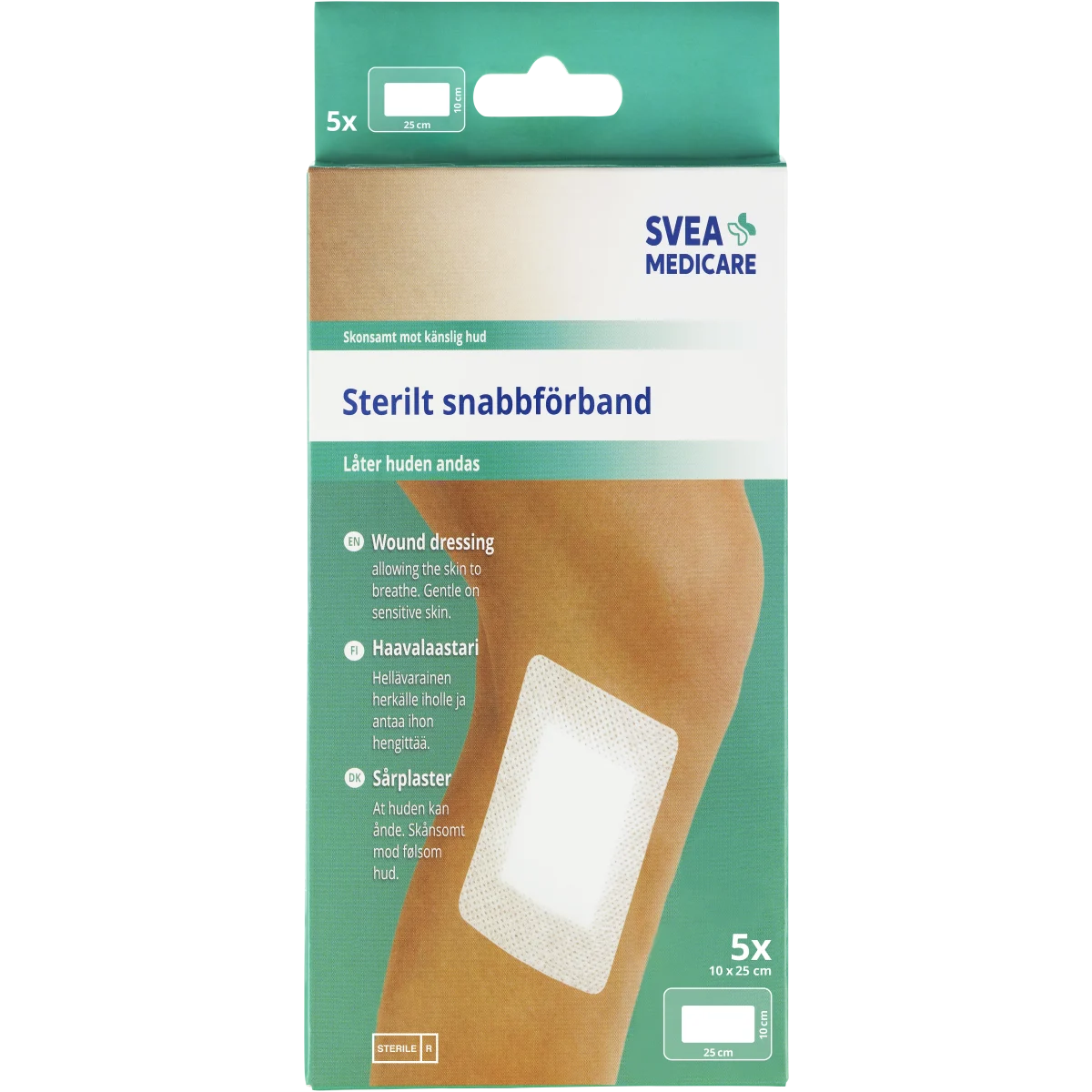 Svea Medicare Sterilt Snabbförband 10x25 cm  5 st