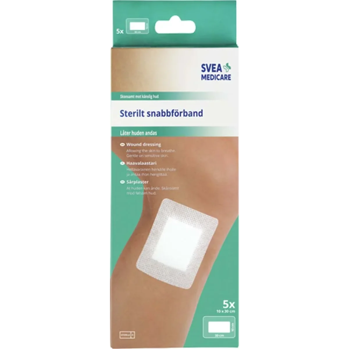 Svea Medicare Sterilt Snabbförband 10x30 cm 5 st