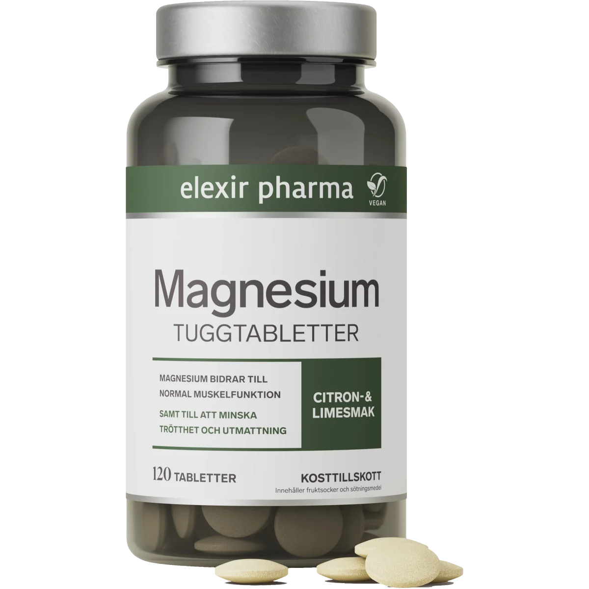 Elexir Pharma Magnesium 120 tuggtabletter