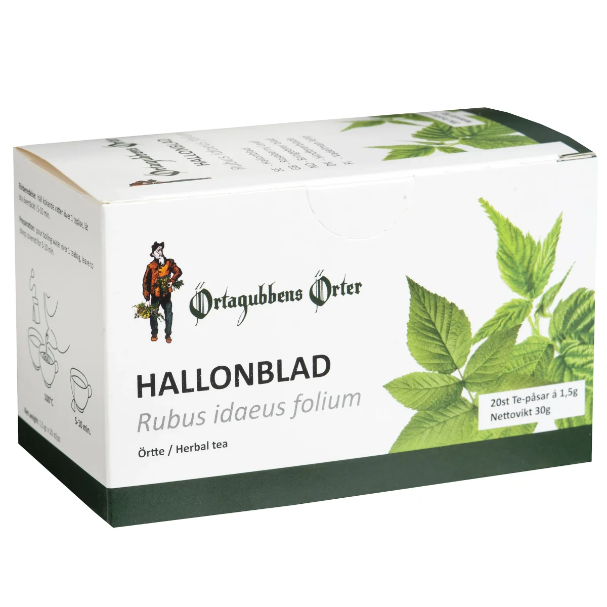 Örtagubben Hallonblad Örtte 20 x 1,5 g