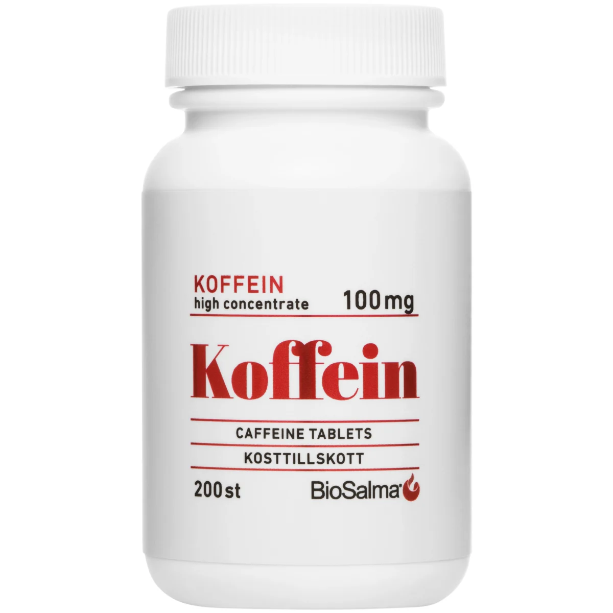 BioSalma Koffein 100mg 200 st