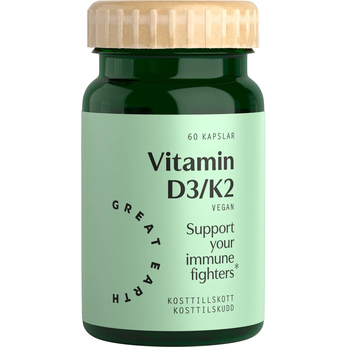 Great Earth Vitamin D3/K2 60 kapslar