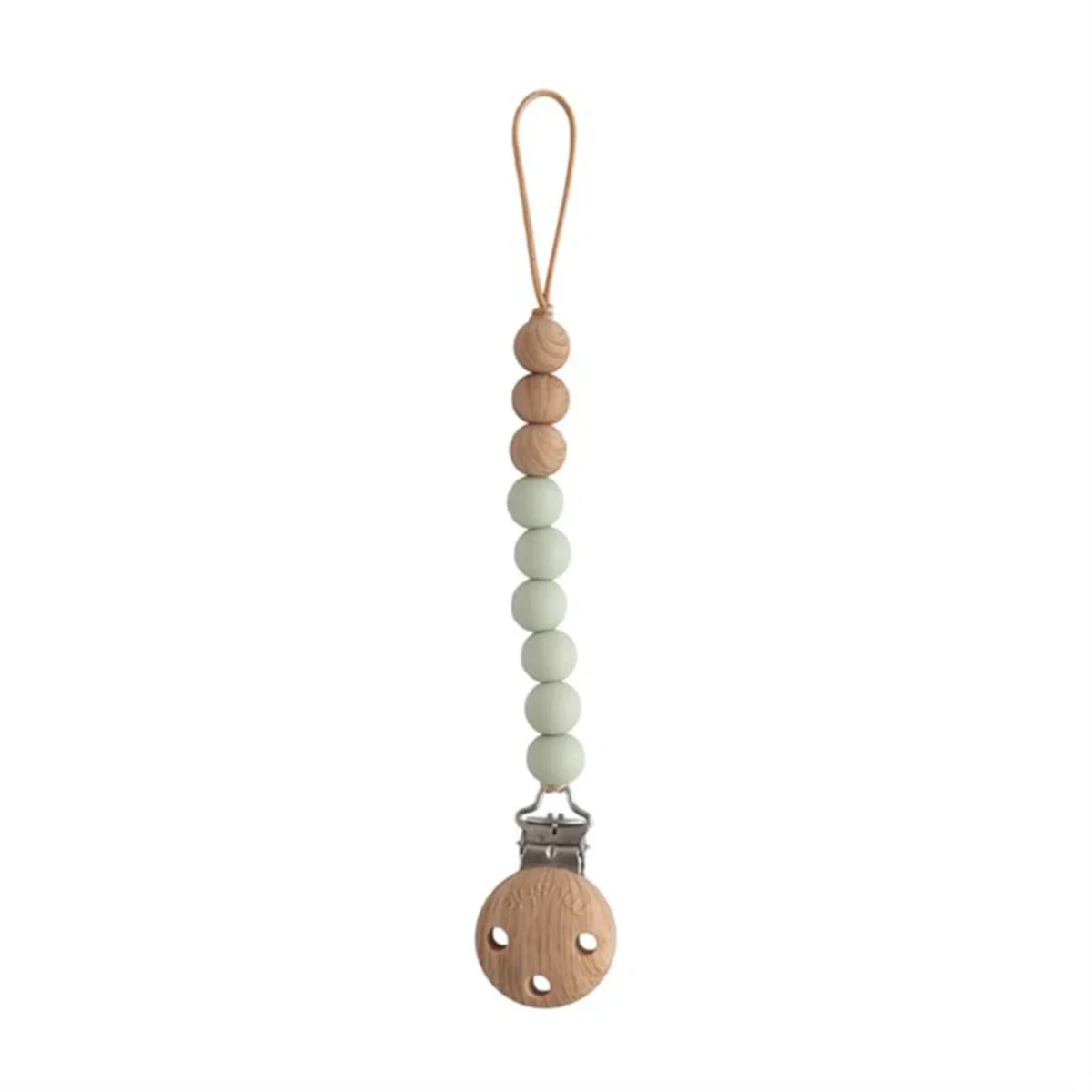 Mushie Pacifier Clip Eva Sage