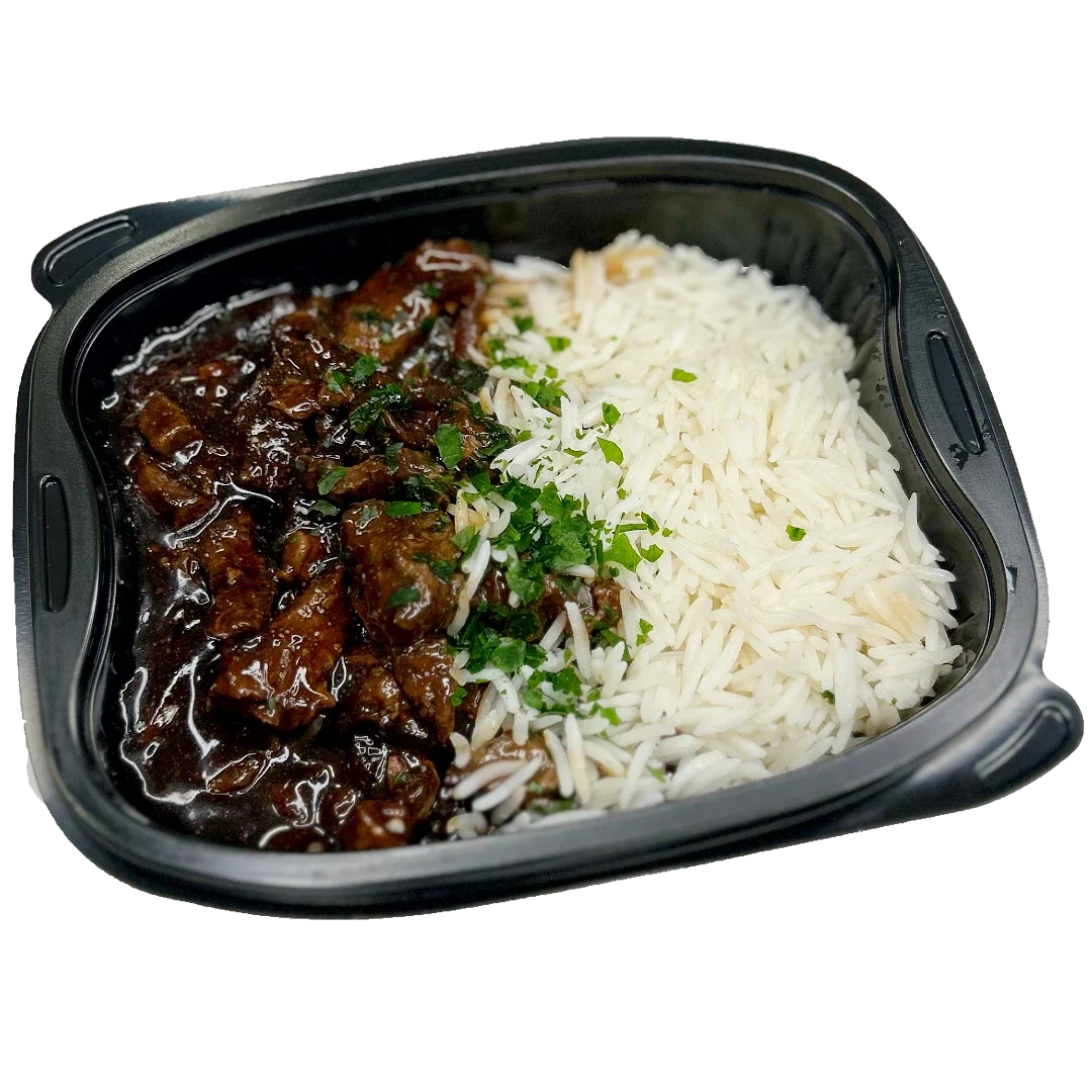 Biff teriyaki med ris