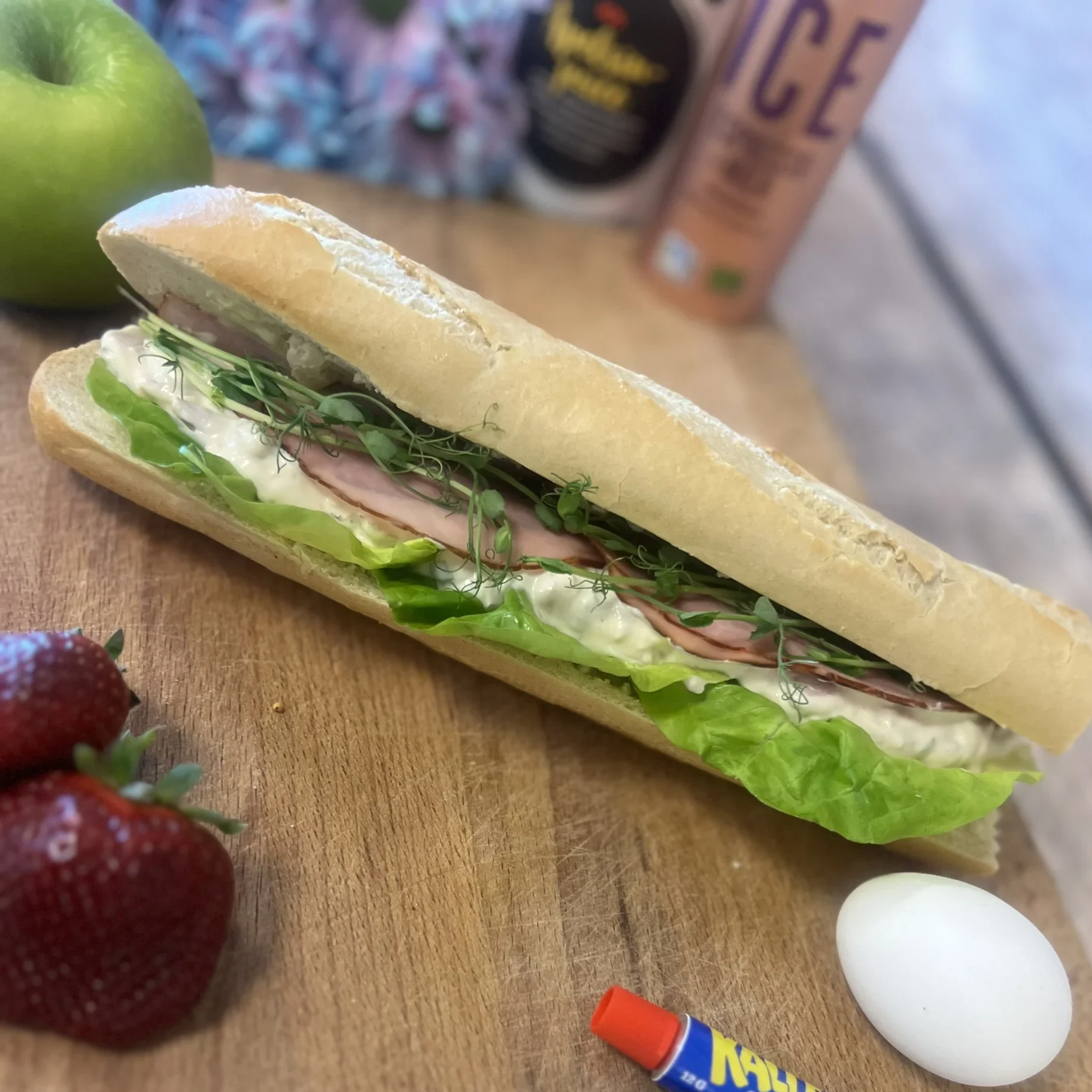 Baguette skinkröra