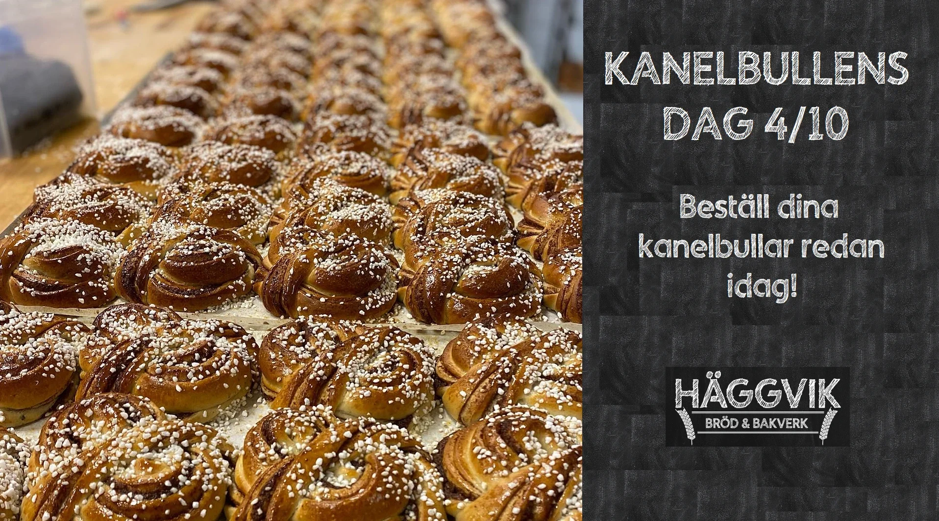 en bild som visar att det är kanelbullens dag