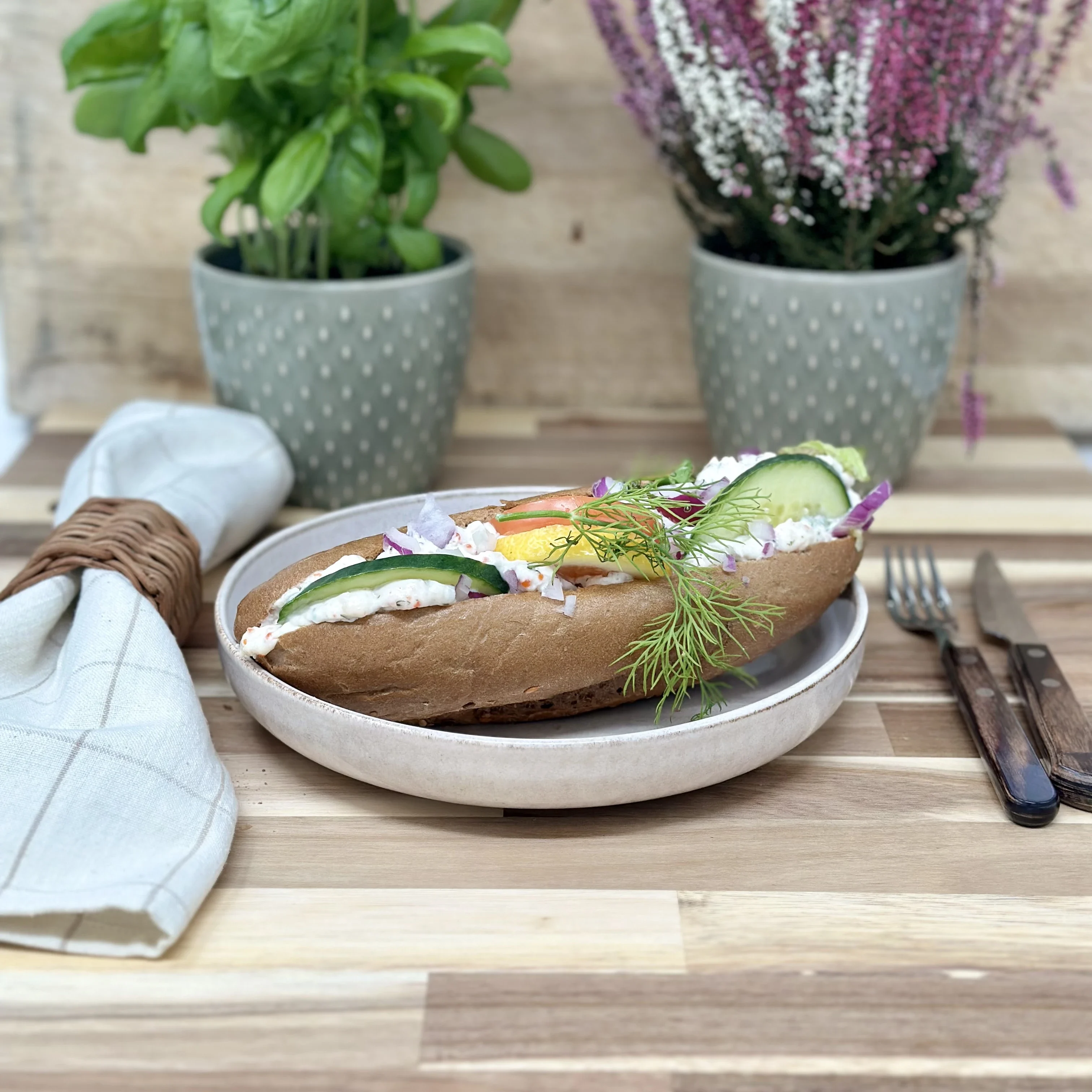 Baguette med skagenröra