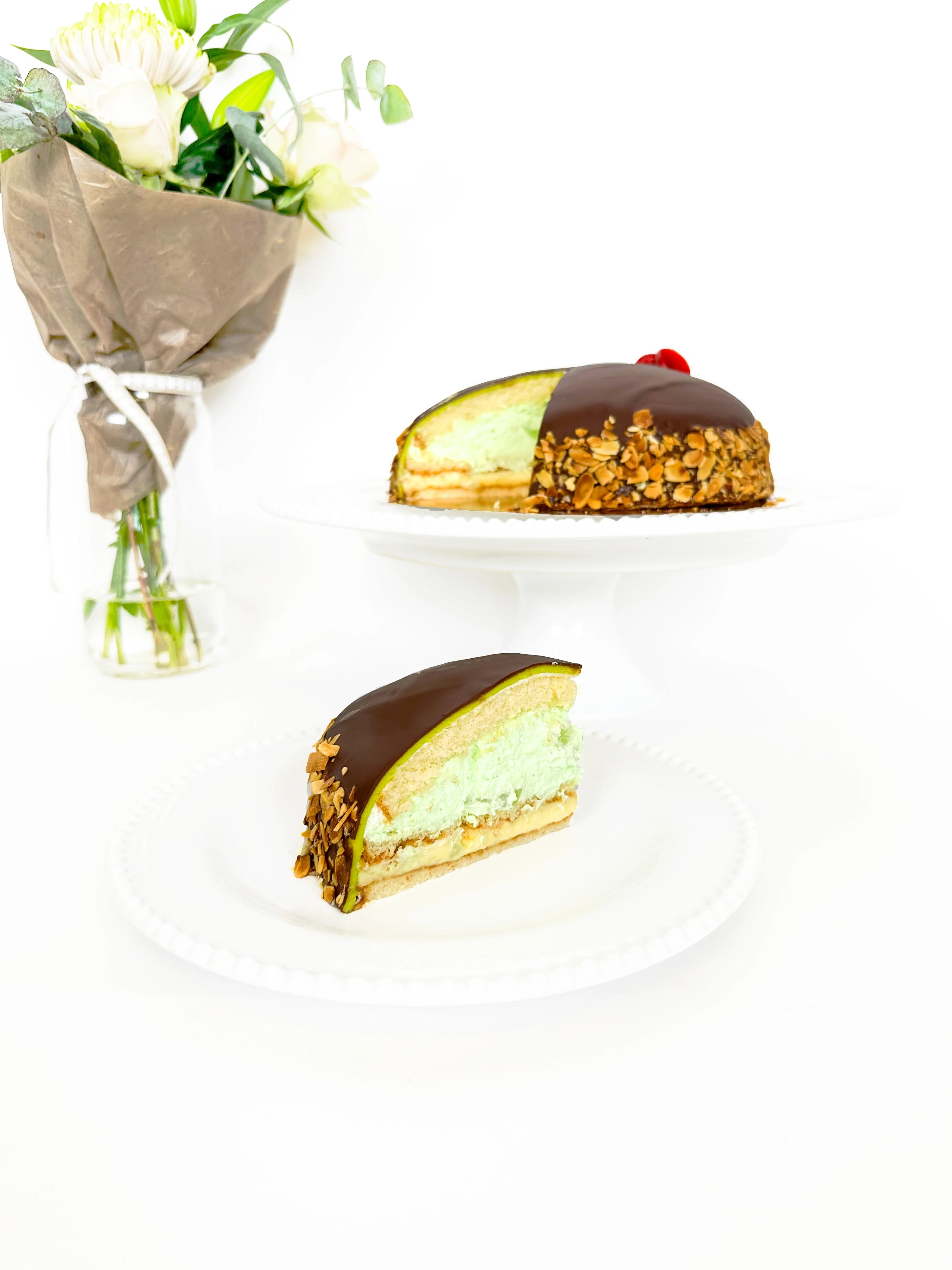Päron och chokladtårta