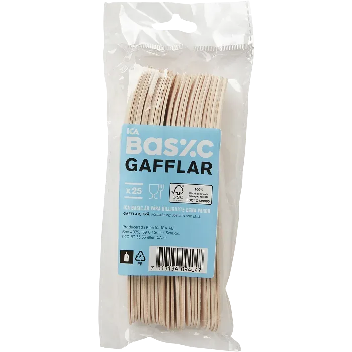 Gaffel Trä 25p